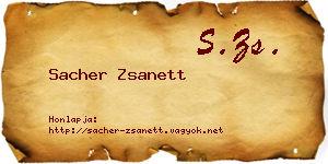 Sacher Zsanett névjegykártya